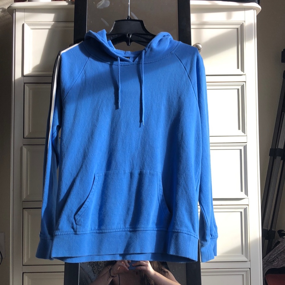 Blue Racer Stripe Hoodie